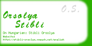 orsolya stibli business card